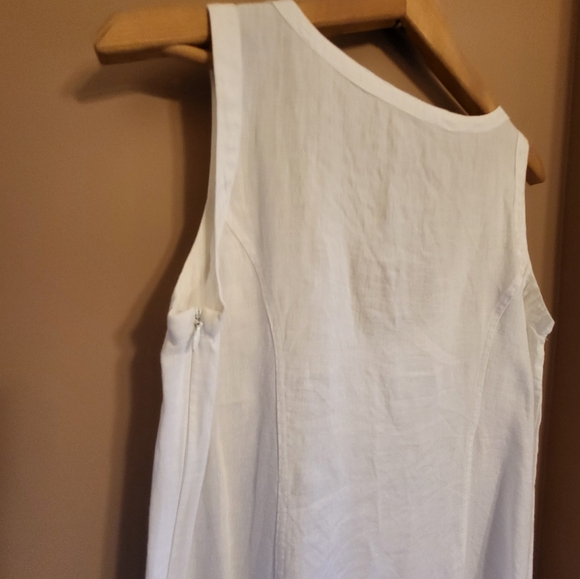Animale. Linen sleeveless shift dress. White. S/M - Picture 2 of 7